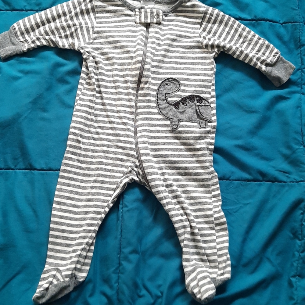 Two baby footie pajamas